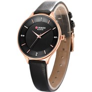 Curren Unique Design Black Watch For Women